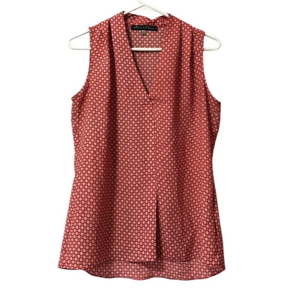 Rose+Olive Women's‎ Tank Top Sleeveless Size Small V Neck Polyester Lightweight